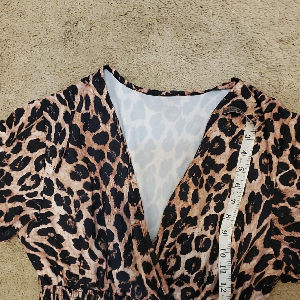 Leopard Print Maxi Dress with Elastic Waist - Picture 5 of 5